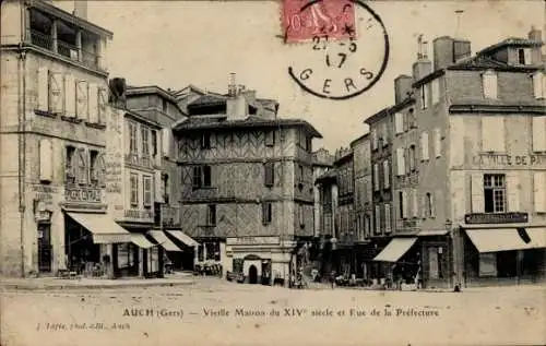 Ak Auch Gers, Vieille Maison du XIVe siècle, Epicerie