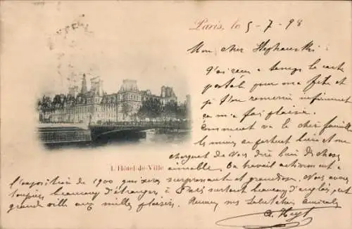 Ak Paris IV, Rathaus