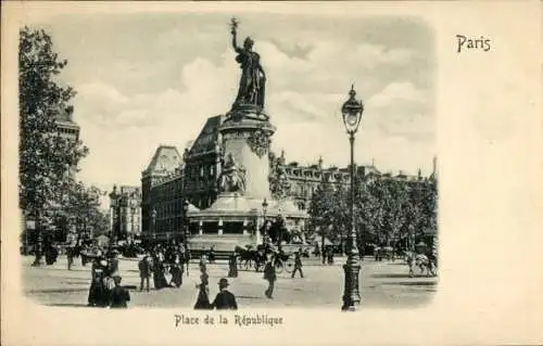 Präge Ak Paris III, Place de la République