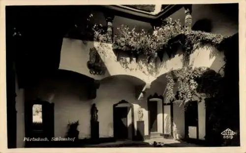 Ak Pörtschach am Wörther See Kärnten, Schlosshof
