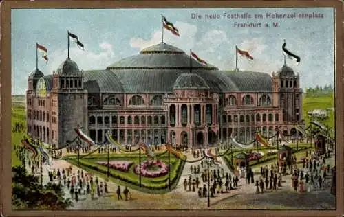 Ak Frankfurt am Main, neue Festhalle am Hohenzollernplatz