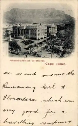 Ak Kapstadt Kapstadt Südafrika, Parlamentsgebäude und Tafelberg