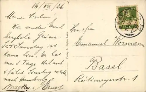 Ak Lenk Kt. Bern, Dorf und Spilgarten