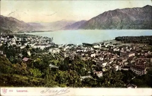 Ak Locarno Kanton Tessin Schweiz, Panorama