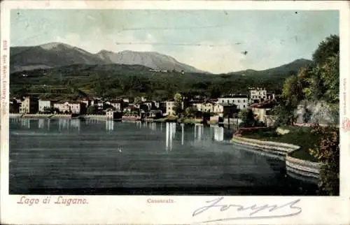 Ak Castagnola Cassarate Lugano Kt Tessin, Panorama