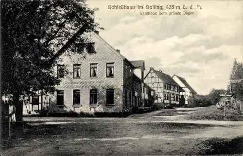 Ak Schießhaus im Solling Deensen Niedersachsen, Gasthaus zum grünen Jäger