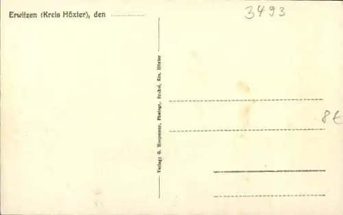 Ak Erwitzen Nieheim in Westfalen, Gesamtansicht