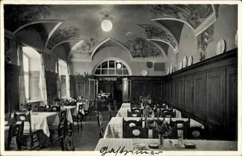 Ak Nürnberg in Mittelfranken, Restaurant Krokodil, Inneres