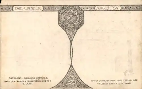 Künstler Ak Cheb Eger Region Karlsbad, Schloss Seeberg