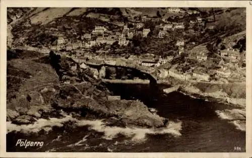 Ak Polperro Cornwall, Panorama