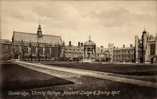 Ak Cambridge East England, Trinity College, Masters' Lodge, Speisesaal