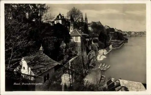 Ak Basel Bâle Stadt Schweiz, Deutschrittergarten