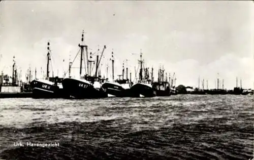 Ak Urk Flevoland Niederlande, Hafen, Fischerboote