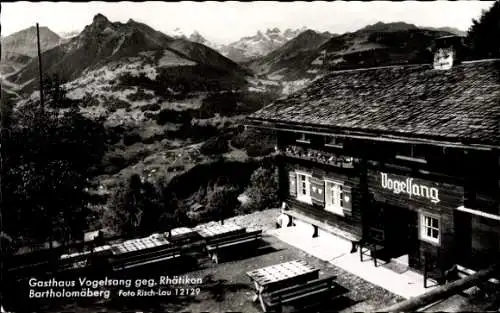 Ak Bartholomäberg Vorarlberg, Gasthaus Vogelsang, Rhätikon