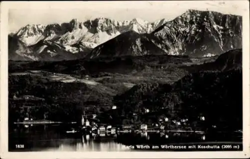 Ak Maria Wörth am Wörthersee Kärnten, Panorama mit Koschutta