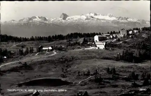 Ak Bad Mitterndorf Steiermark, Grazerhütte, Tauplitzalm, Teilansicht, Dachstein