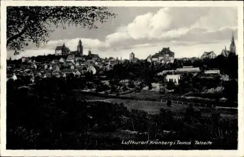 Ak Kronberg im Taunus, Teilansicht, Talseite