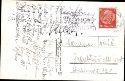 Ak Kronberg im Taunus, Teilansicht, Talseite