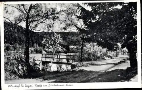 Ak Wilnsdorf Kreis Siegen, Partie am Landeskroner Weiher