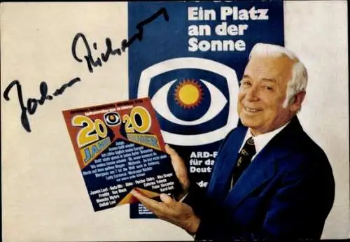 Ak Schauspieler Jochen Richert, Portrait, Autogramm, Ein Platz an der Sonne, Schallplatte