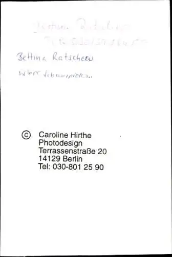 Ak Schauspielerin Bettina Ratschern, Portrait, Autogramm