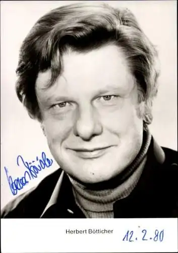 Ak Schauspieler Herbert Bötticher, Portrait, Autogramm