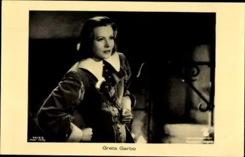 Ak Schauspielerin Greta Garbo, Filmszene, Portrait
