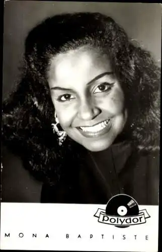 Ak Sängerin und Schauspielerin Mona Baptiste, Portrait, Polydor Schallplatten