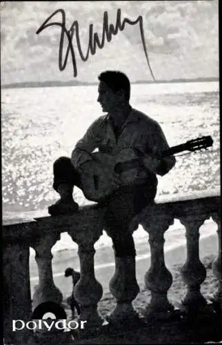 Ak Sänger Freddy, Portrait mit Gitarre, Polydor-Schallplatten, Autogramm