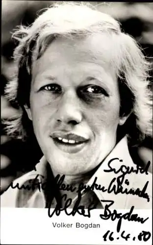 Ak Schauspieler Volker Bogdan, Portrait, Autogramm