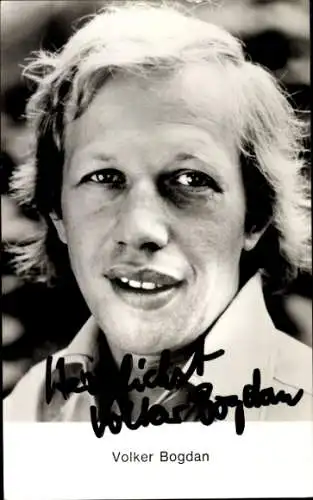 Ak Schauspieler Volker Bogdan, Portrait, Autogramm