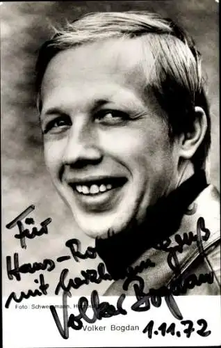 Ak Schauspieler Volker Bogdan, Portrait, Autogramm