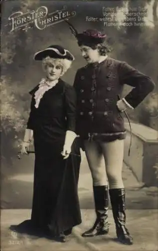 Ak Schauspielerin Christel Förster und Mann, Portrait