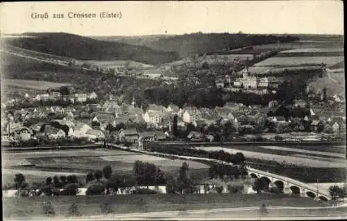 Ak Nickelsdorf Crossen an der Elster Thüringen, Gesamtansicht