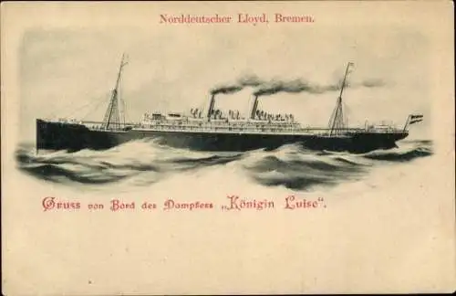 Ak Dampfer Königin Luise, Norddeutscher Lloyd Bremen NDL