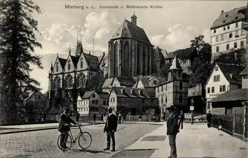 Ak Marburg an der Lahn, Universität, Reformierte Kirche