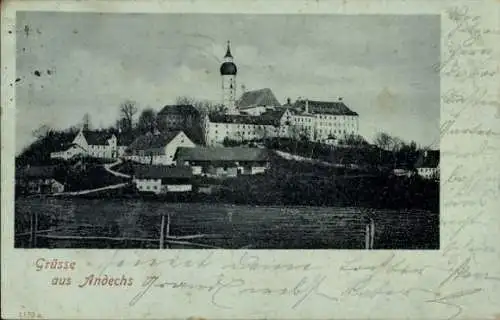 Ak Andechs Oberbayern, Kloster, Wohnhäuser