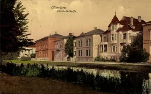 Ak Oldenburg im Großherzogtum Oldenburg, Elisabeth-Straße