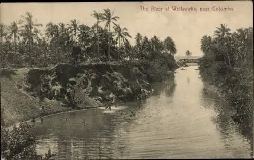 Ak Wellawatte Colombo Ceylon Sri Lanka, Fluss