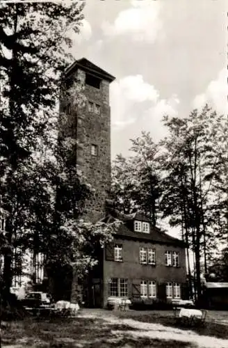 Ak Oberaula in Hessen, Eisenberg, Borgmannturm, Heussner-Haus