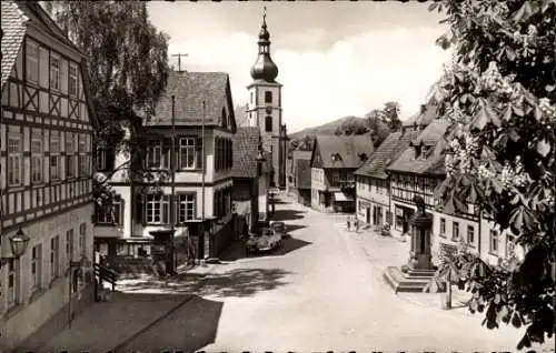 Ak Gersfeld in der Rhön Hessen, Marktplatz, Kirche, Gasthof