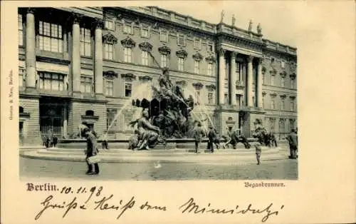 Ak Berlin Mitte, Begasbrunnen, Neptunbrunnen