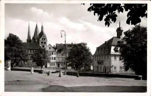 Ak Gelnhausen in Hessen, Obermarkt, Rathaus, Kirchtürme