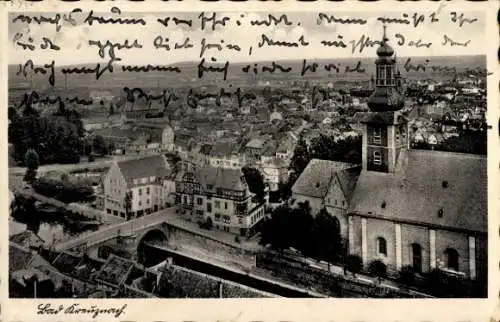 Ak Bad Kreuznach in Rheinland Pfalz, Teilansicht, Kirche