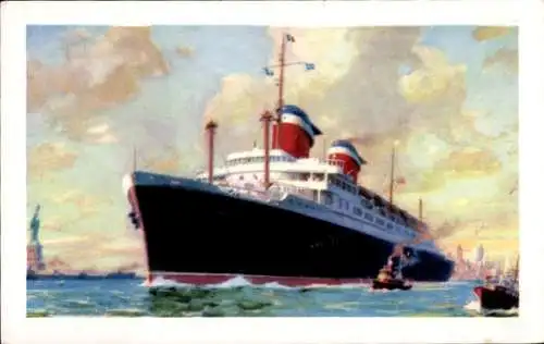 Ak Dampfschiff SS America, USL