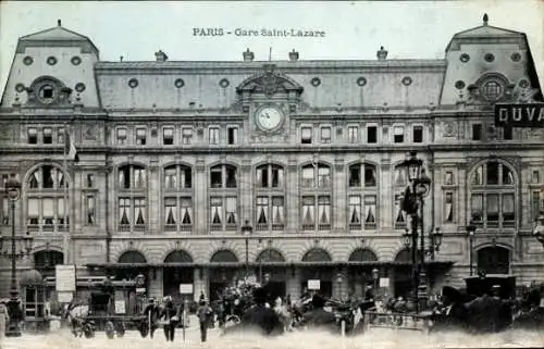 Ak Paris VIII, Gare Saint Lazare