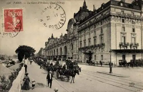 Ak Paris VII, Gare d'Orléans, Quai d'Orsay