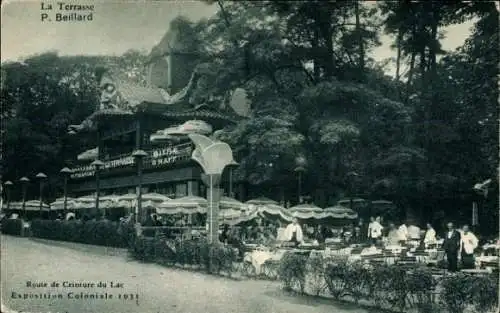 Ak Paris, Internationale Kolonialausstellung 1931, Die Terrasse