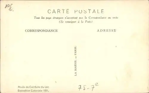 Ak Paris, Internationale Kolonialausstellung 1931, Die Terrasse