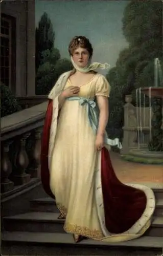 Künstler Ak Lotzmann, Königin Luise von Mecklenburg Strelitz, Luise von Preußen, Standportrait